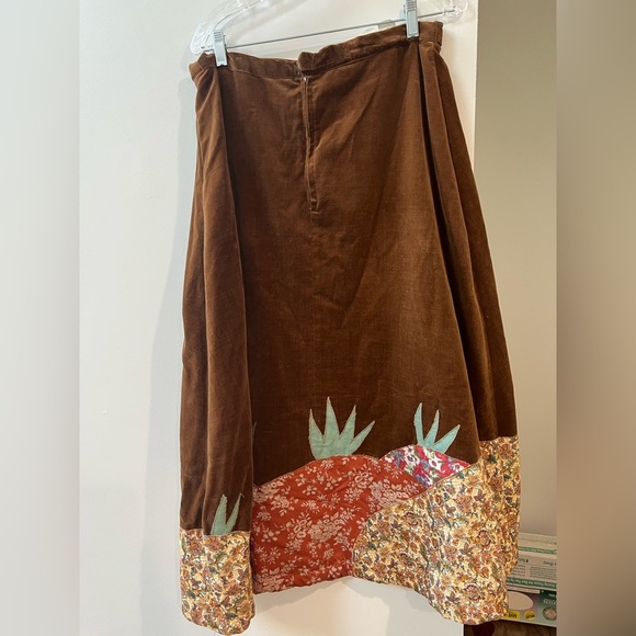 Vintage 1968 “Mountain Artisans” Velvet  Patchwork Maxi Skirt One of a Kind - Picture 8 of 8